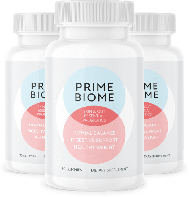 PrimeBiome three bottles